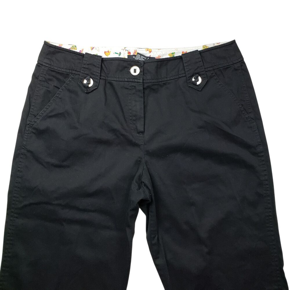 Sandro Sportwear Capri Pants Womens 12 Black Cropped - Picture 3 of 8